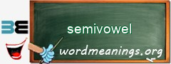 WordMeaning blackboard for semivowel